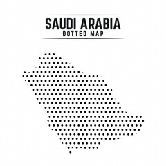 Fototapeta na wymiar Dotted Map of Saudi Arabia