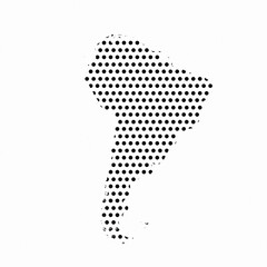 Dotted Map of South America