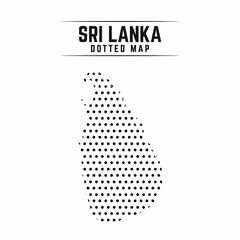 Dotted Map of Sri Lanka