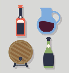 four wine items