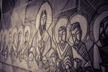 Jesus Christ and disciples at Last supper