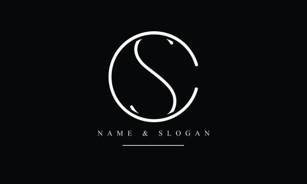 SC, CS, S, C abstract letters logo monogram
