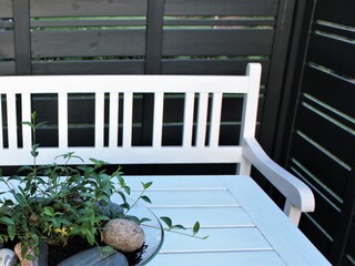 Garden furniture on the terrace