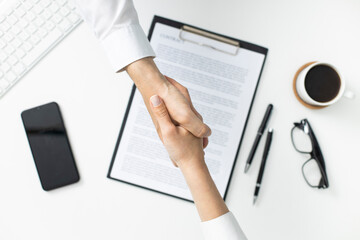 Business people reaching agreement after an important meeting.