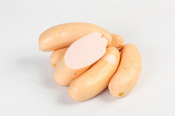 Natural meat sausages with minced meat