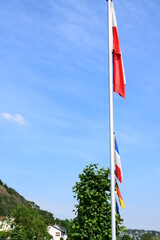 Flaggen am Rhein