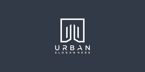 Urban logo template with modern abstract concept Premium Vector part 3
