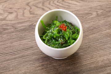 Asian traditional chukka salad in the bowl