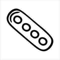 Medical Tablets outline icon. Vector illustration isolated on white.