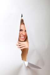 looking through