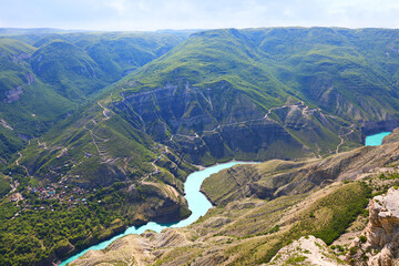 Sulak Canyon in Dagestan, Russia