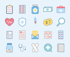 Fototapeta premium health insurance items