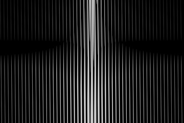 Geometric abstract shapes with two black holes.