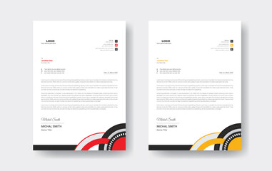Fototapeta premium Abstract corporate business letterhead design template