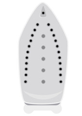 Soleplate of steam iron, device for ironing,  vector illustration svg