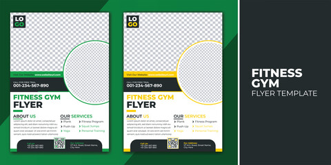 Fitness gym flyer template design, promotion gym flyer design