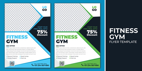 Gym and fitness flyer template design