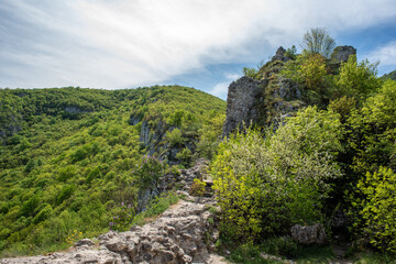 Fototapeta na wymiar Soko Grad medieval fortress near the city of Sokobanja in Eastern Serbia