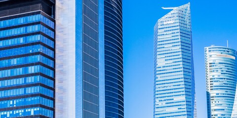 Four Towers Business Area is a business district located in the Paseo de la Castellana in Madrid, Comunidad de Madrid, Spain, Europe. © MRMPhoto