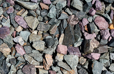 Background from multi-colored stones of different shapes