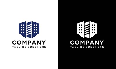 Building - vector logo. Real estate sign. Cityscape graphic concept illustration. Design elements.