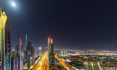 Dubai Sheikh Zayed Road Burj Khalifa Kalifa skyscraper building skyline architecture in United Arab Emirates