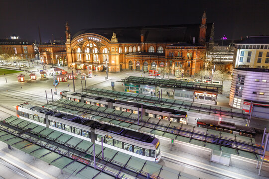 Bremen Tram Public Transport Hauptbahnhof Main Station In Germany