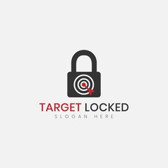 Lock Target Logo Abstract Unique 