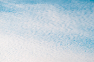 Sunset sky background. Picturesque colorful pink clouds in the sky. Blue sky background. sky landscape, sunset sky view