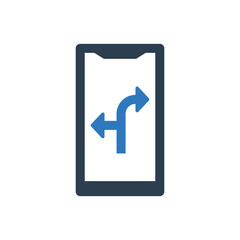 Fototapeta premium Direction And Mobile Icon