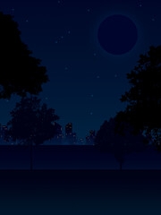 Naklejka premium El bosque en la ciudad