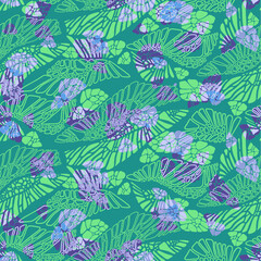 Spring-summer collection vector seamless pattern. Vivid palette, lollypop colors. Fashion textile print.