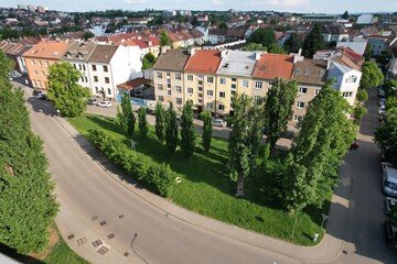 block of flats in Brno street,Czech republic