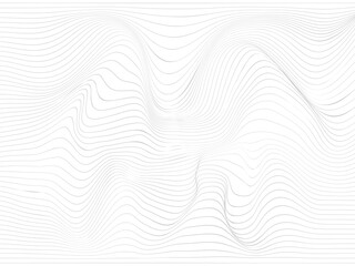 Gray warped lines made for your project.Wavy gray lines made on the white background.Distorted gray lines.