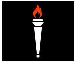 torch fire design flame abstract illustration vector on Background 
