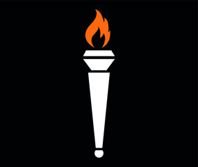 torch fire design flame abstract illustration vector on Background 

