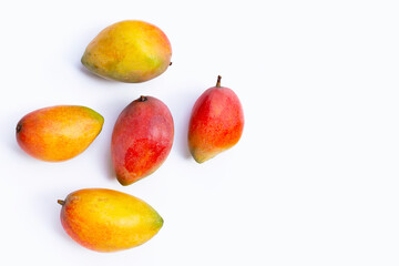 Tropical fruit, Mango  on white background.