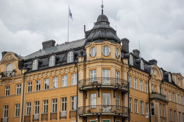 Fototapeta na wymiar Main Square (Stora Torget) in Uppsala Downtown, Sweden