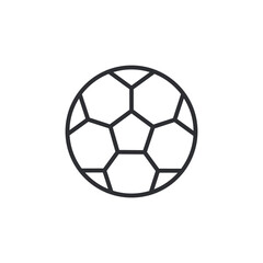 Naklejka premium soccer ball icon symbol sign vector. Football or Soccer Ball Outline Icon on White. flat vector icon for sports apps and websites