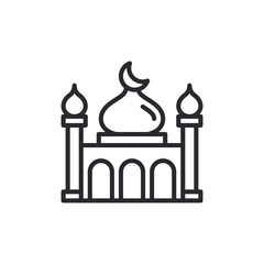 Mosque Moslem icon vector Illustration. Mosque icon. Simple element from religion collection. Creative Mosque icon for web design, templates, infographics and more