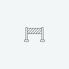 Road block vector icon illustration sign