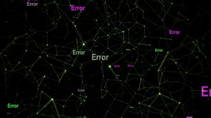 Error text against abstract  background