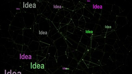 Idea text against abstract  background