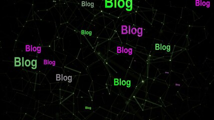 Blog text against network concept