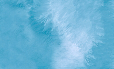 Obraz premium Soft blue color faux fur fabric fluffy abstract background 