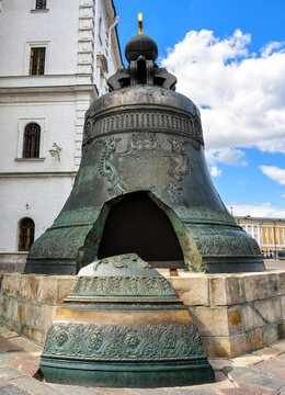Tsar Bell in Moscow Kremlin, Russia. Huge Bell is largest in world.