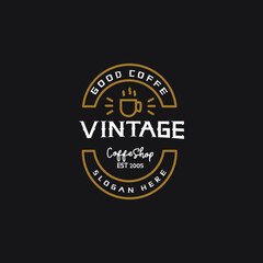 Fototapeta na wymiar vintage logo.luxury logo.coffe shop retro logo.vintage logo templates for the coffe shop and barbershop