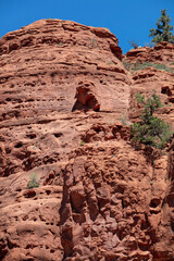 Red rock formations and vortexed on a spring day in Sedona Arizona