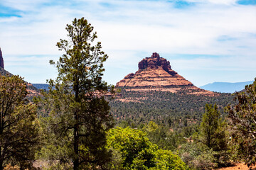 Fototapeta premium Bell Rock red rock formation in Sedona Arizona on a sunny spring day