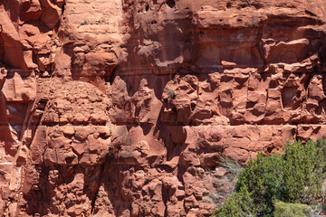 Red rock formations and vortexed on a spring day in Sedona Arizona